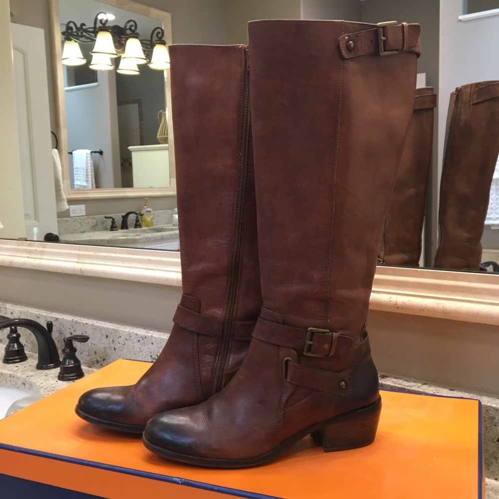 Arturo Chiang Leather Knee-High Boots